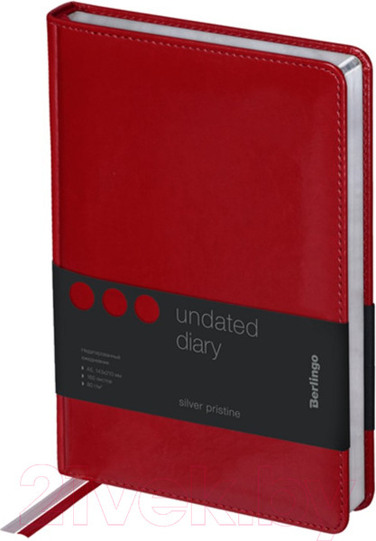 Изображение товара Ежедневник Berlingo Silver Pristine A5 / UD0_82502 (160л, красный)