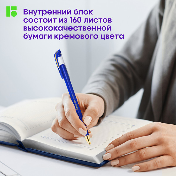 Изображение товара Ежедневник Berlingo Silver Pristine A5 / UD0_82503 (160л, синий)