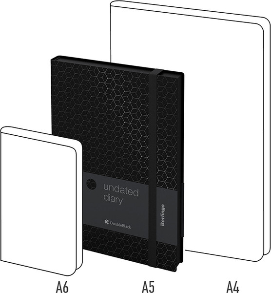 Изображение товара Ежедневник Berlingo DoubleBlack A5 / UD0_94502 (136л, черный)