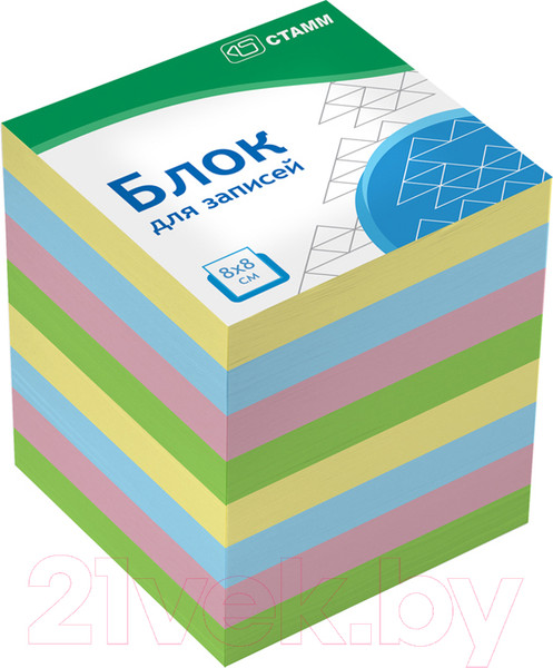 Изображение товара Блок для записей Стамм Basic / БЗ-888400/БЗ18 (цветной)