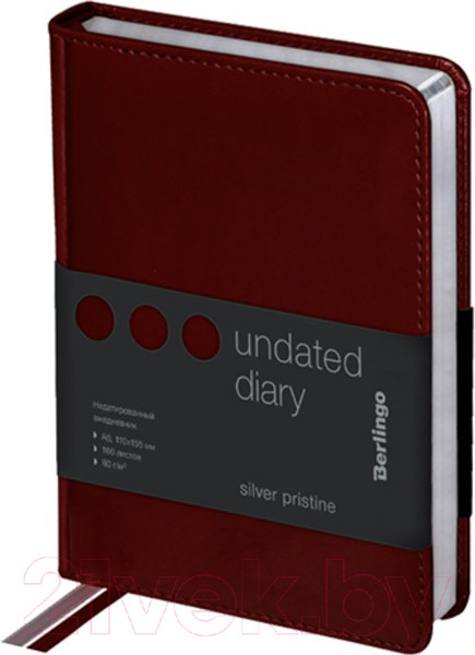 Изображение товара Ежедневник Berlingo Silver Pristine A6 / UD0_82604 (160л, коричневый)