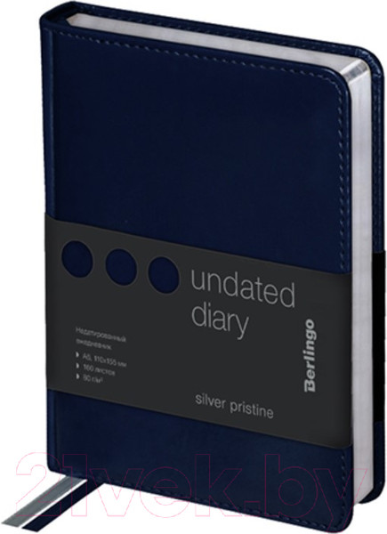 Изображение товара Ежедневник Berlingo Silver Pristine A6 / UD0_82603 (160л, синий)