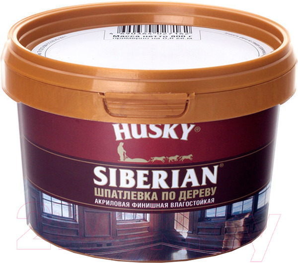 Изображение товара Шпатлевка готовая Husky Siberian По дереву -20С (800г, белый)