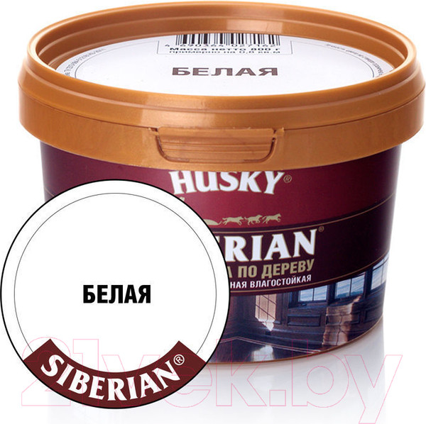 Изображение товара Шпатлевка готовая Husky Siberian По дереву -20С (800г, белый)