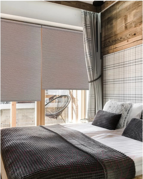 Изображение товара Рулонная штора АС МАРТ Меринос 120x160 (кофейный)