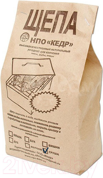 Изображение товара Щепа для копчения НПО Кедр Груша / WK-04 (1.5 дм.куб)