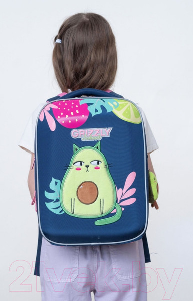 Изображение товара Школьный рюкзак Grizzly Rap-290-5 (синий)