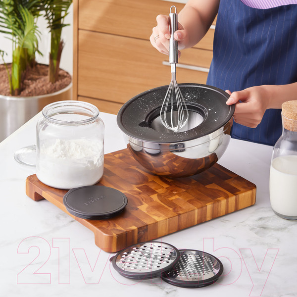 Изображение товара Миска OMS С терками и крышкой 1099/3 (2шт, 3.5л)