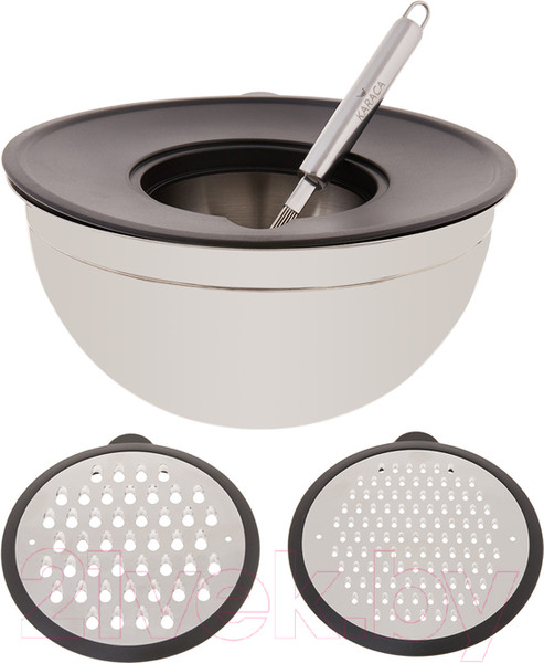 Изображение товара Миска OMS С терками и крышкой 1099/3 (2шт, 3.5л)