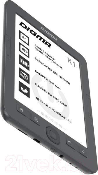 Изображение товара Электронная книга Digma K1 (темно-серый)