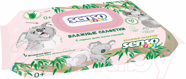 Изображение товара Влажные салфетки детские Senso Baby С клапаном (60шт)