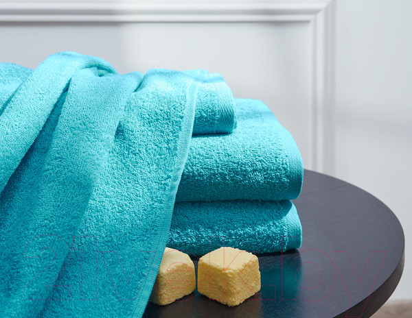 Изображение товара Полотенце Guten Morgen ПМЛб-70-140 (бирюзовый)