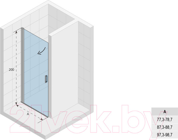 Изображение товара Душевая дверь Riho Novik Z101 90 / G003002120