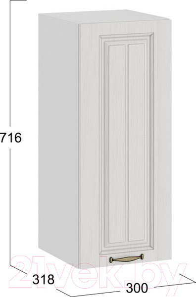 Изображение товара Шкаф навесной для кухни ТриЯ Лина 1В3 (белый)