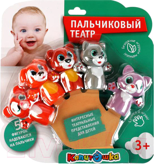 Изображение товара Пальчиковый кукольный театр Капитошка Пальчиковый Театр Животные / LX-PT-ST01