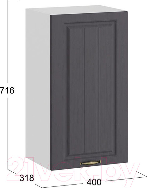 Изображение товара Шкаф навесной для кухни ТриЯ Лина 1В4 (белый/графит)