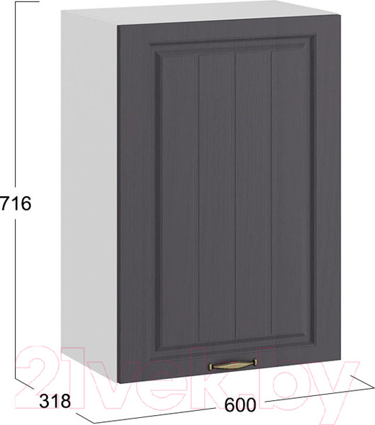 Изображение товара Шкаф навесной для кухни ТриЯ Лина 1В5 (белый/графит)