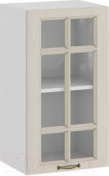 Изображение товара Шкаф навесной для кухни ТриЯ Лина 1В4С (белый/крем)