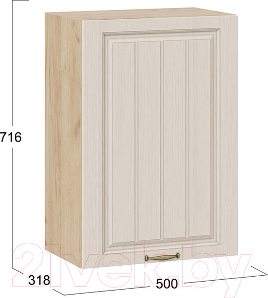 Изображение товара Шкаф навесной для кухни ТриЯ Лина 1В5 (дуб крафт золотой/крем)
