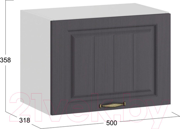 Изображение товара Шкаф под вытяжку ТриЯ Лина 1В5Г (белый/графит)