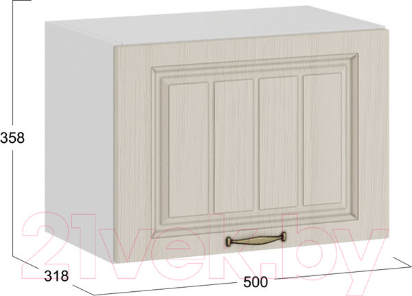 Изображение товара Шкаф под вытяжку ТриЯ Лина 1В5Г (белый/крем)