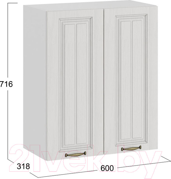 Изображение товара Шкаф навесной для кухни ТриЯ Лина 1В6 (белый)