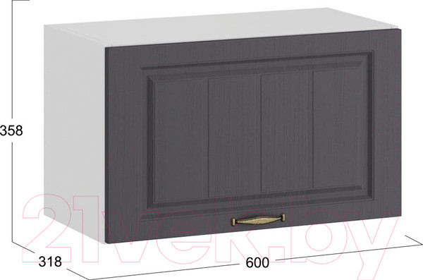 Изображение товара Шкаф под вытяжку ТриЯ Лина 1В6Г (белый/графит)