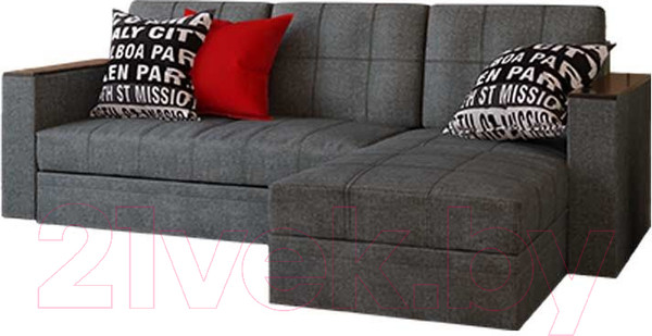 Изображение товара Диван угловой Асмана Фаворит без бара (кватро 02/венге)