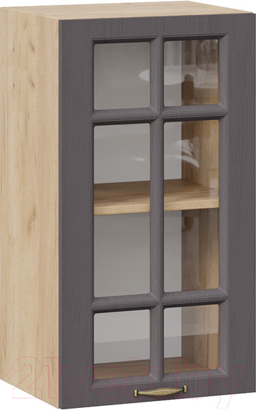 Изображение товара Шкаф навесной для кухни ТриЯ Лина 1В4С (дуб крафт золотой/графит)