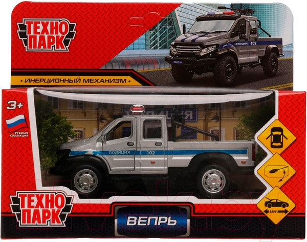 Изображение товара Автомобиль игрушечный Технопарк Газ Вепрь Полиция / VEPRNEXT-12GUN-POLGY