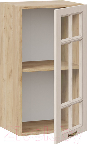 Изображение товара Шкаф навесной для кухни ТриЯ Лина 1В4С (дуб крафт золотой/крем)