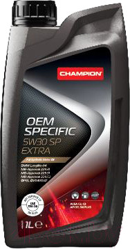 Изображение товара Моторное масло Champion OEM Specific 5W30 SP Extra / 1049361 (1л)
