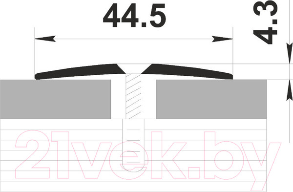 Изображение товара Порог Best Profile А45 РЕ 1.8 (бронза)