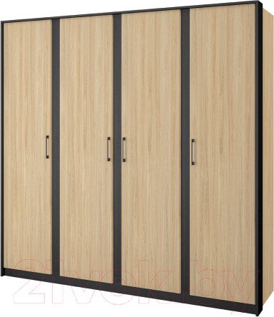 Изображение товара Шкаф Мебель-Неман Стенли МН-037-04 (дуб прованс/черный)