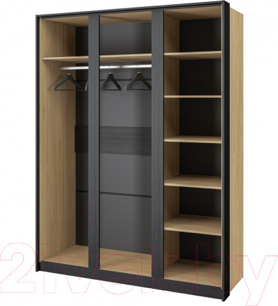 Изображение товара Шкаф Мебель-Неман Стенли МН-037-03 (дуб прованс/черный)