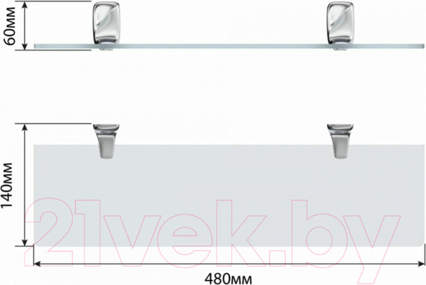 Изображение товара Полка для ванной FORA FOR-FL034