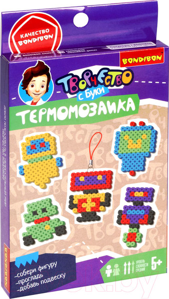 Изображение товара Развивающая игра Bondibon Термомозаика 2D Роботы / ВВ5569