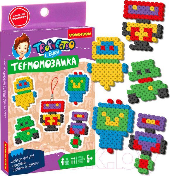 Изображение товара Развивающая игра Bondibon Термомозаика 2D Роботы / ВВ5569