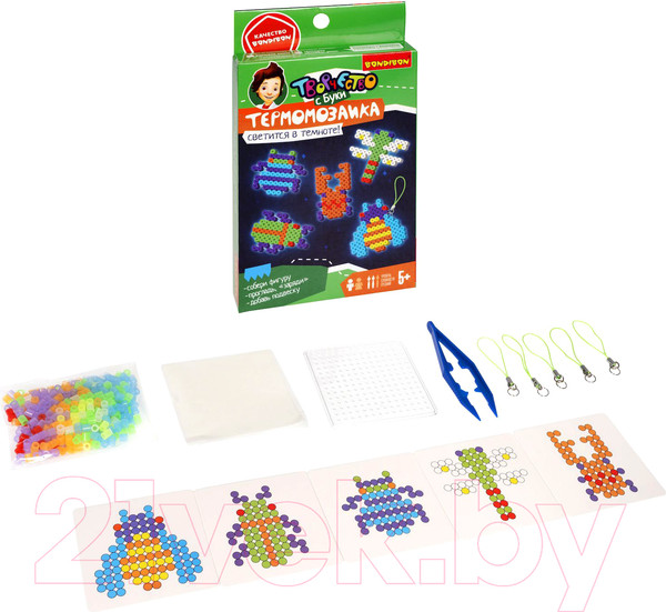 Изображение товара Развивающая игра Bondibon Термомозаика неоновая. Светится в темноте / ВВ5470