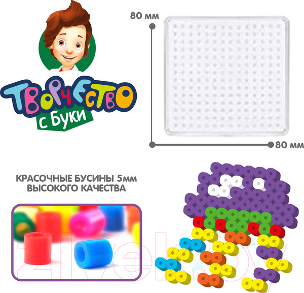 Изображение товара Развивающая игра Bondibon Термомозаика неоновая. Светится в темноте / ВВ5469