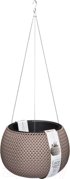 Изображение товара Кашпо Эльфпласт Lace / EP574 (серо-коричневый)