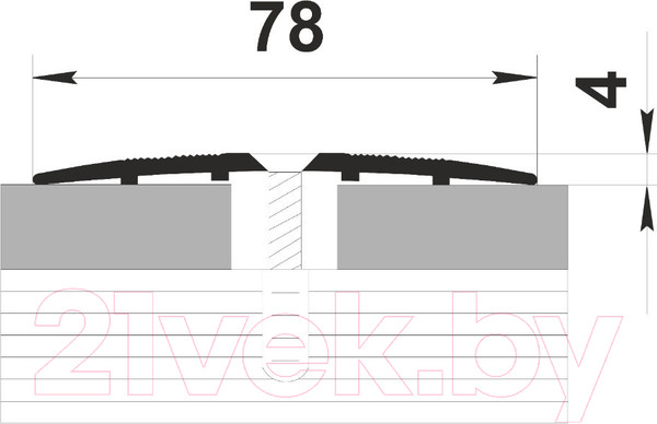 Изображение товара Порог Best Profile А80 0.9 0.42л (шампань)