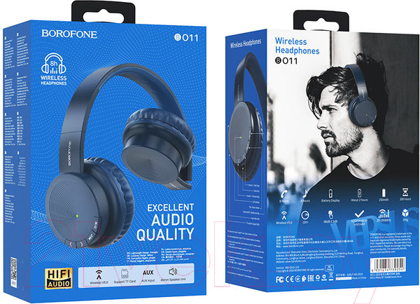 Изображение товара Беспроводные наушники Borofone BO11 (синий)
