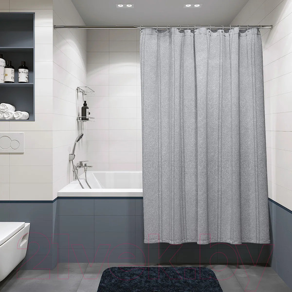 Изображение товара Шторка-занавеска для ванны FORA FOR-MIR208SIL