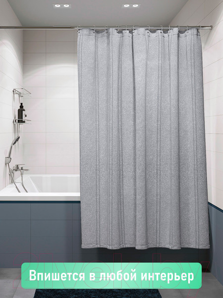 Изображение товара Шторка-занавеска для ванны FORA FOR-MIR208SIL