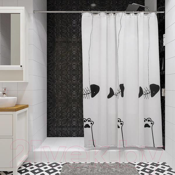 Изображение товара Шторка-занавеска для ванны FORA FOR-HC095