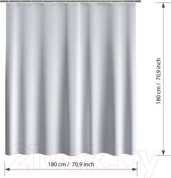 Изображение товара Шторка-занавеска для ванны FORA FOR-HC095