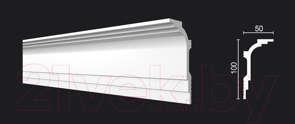 Изображение товара Плинтус потолочный Decor-Dizayn DD515 (100x50x2000)