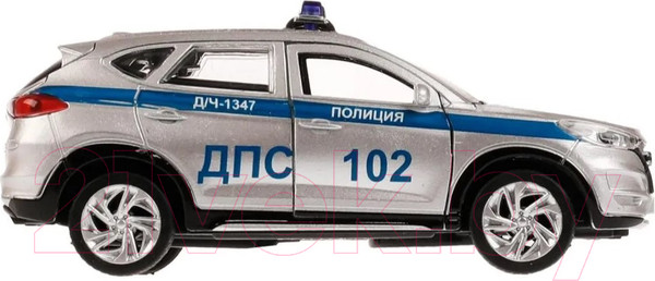Изображение товара Масштабная модель автомобиля Технопарк Hyundai Tucson Полиция / TUCSON-12SLPOL-SR