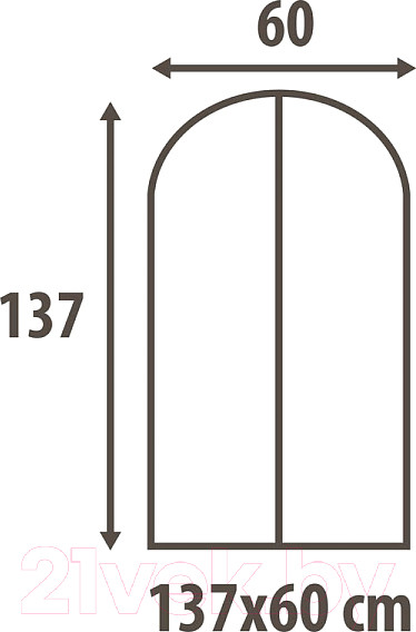 Изображение товара Чехол для одежды Hausmann HM-PICF20 (бежевый/растительный принт)